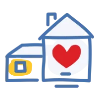 illustrated Ronald McDonald house icon